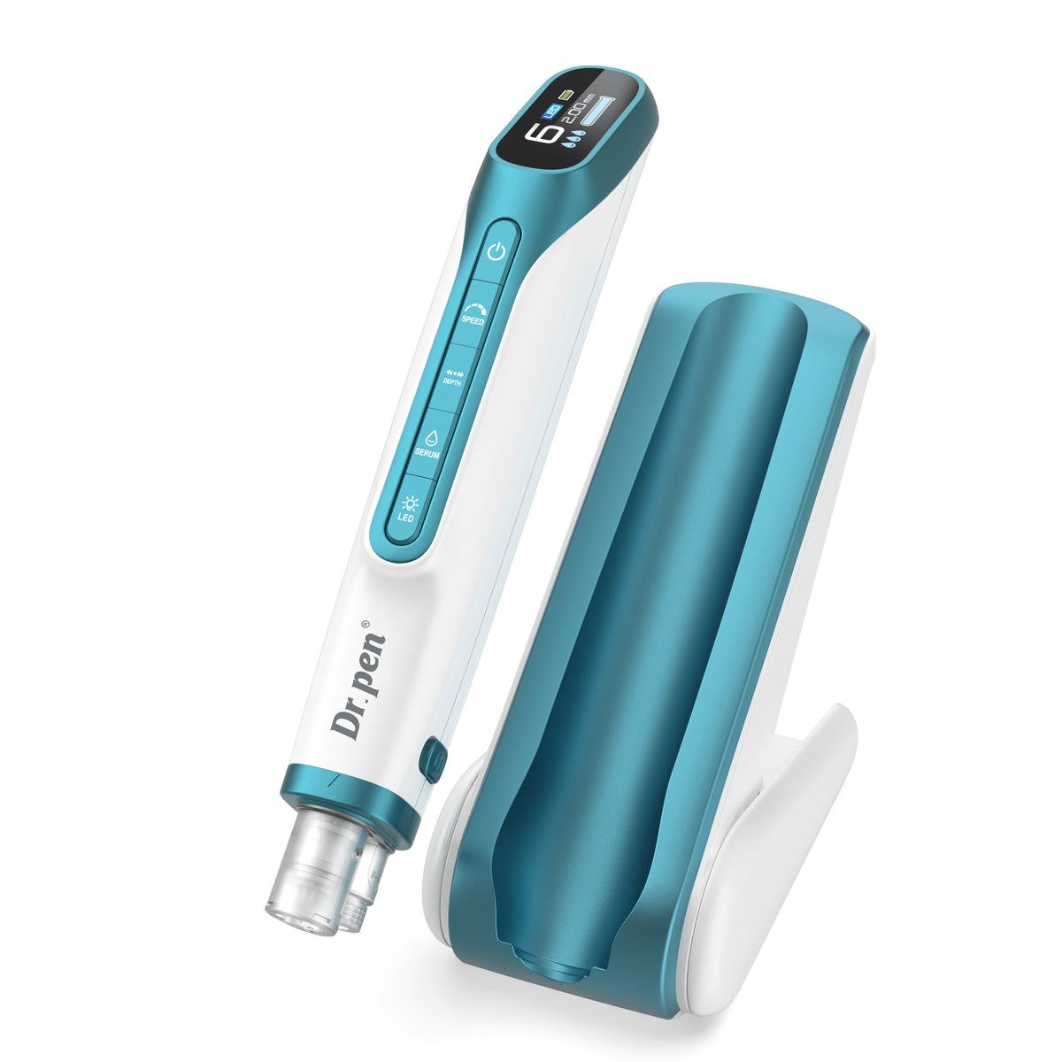 Dr. Pen H6 azul con infusión de sérum y luz LED